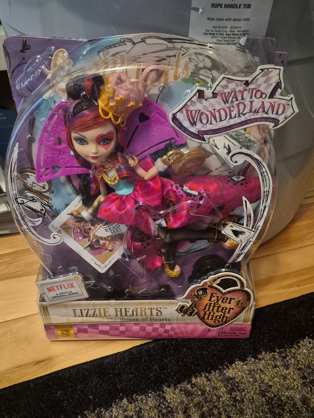 Ever After High Lizzie Hearts Doll Way Too Wonderland CIB Unopened